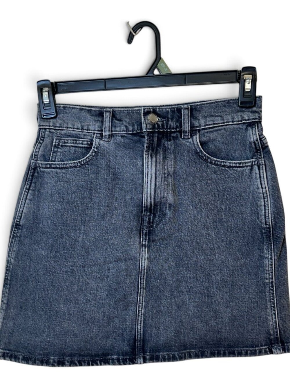 Everlane Black Jean The Way High Denim Skirt Women's Size 25 Mini